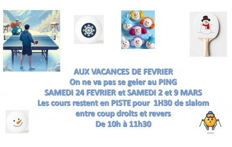 Informations sur les cours des prochaines vacances scolaires